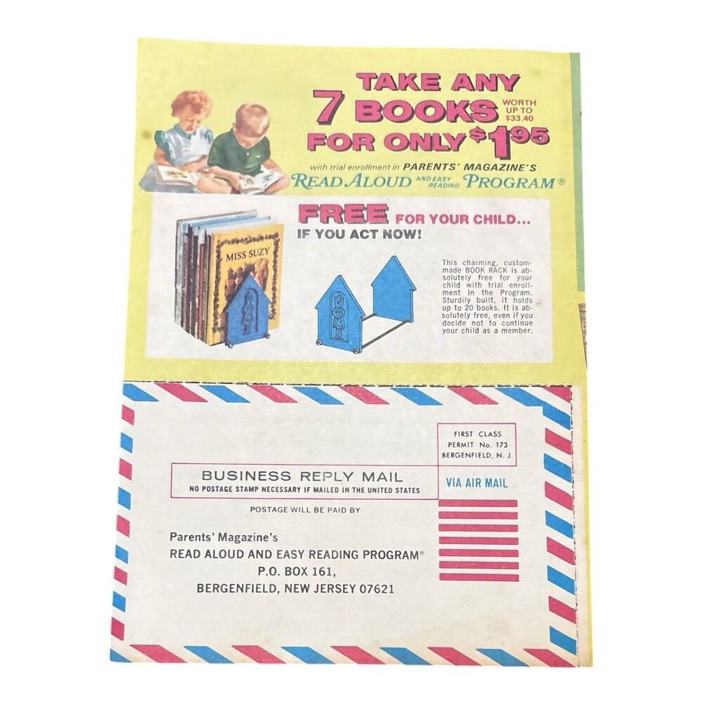Parents' Magazine Read Easy & Aloud Program 7 Books For $1.00 Ad Print 1970’s